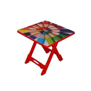 RFL Pencil Printed Baby Folding Table - Red