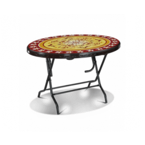 RFL Printed Oval Restaurant Table - Black