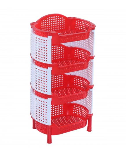 RFL 4 Step Style Big Fence Rack – White & Red