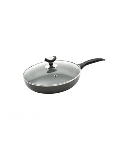 Topper Non-stick Regular Fry Pan With Lid 26 CM – Black