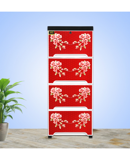 Wardrobe HD Print Single 4D – Red Rose